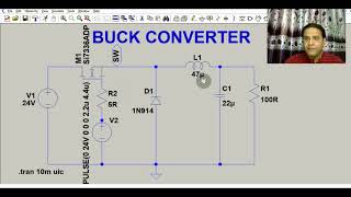 LTSpice Buck converter Design  Simulation [upl. by Pauwles446]