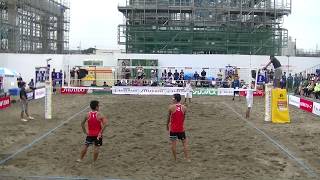 Beach volleyball JBV Tour Koichi NishimuraJeremy Casebeer vs AgebaOnodera [upl. by Leber869]