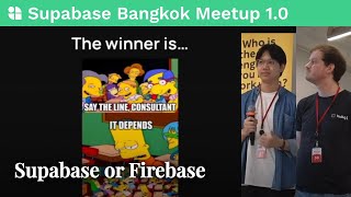 Supabase VS Firebase  Epic battle between the two by Poom Wettayakorn Tobias Meixner [upl. by Irodim]