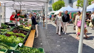 Luzern🇨🇭Switzerland  Market in Lucerne  Travel guide  4K [upl. by Oribella]