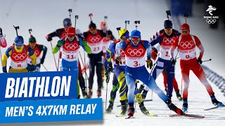 Biathlon  Mens 4x75km Relay  Full Replay  Beijing2022 [upl. by Enimrac]