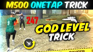 M500 One Tap Headshot Trick 😈  Perfect Aim Lock Trick  Raistar New Auto Headshot Trick Free Fire [upl. by Varipapa]