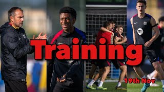 FC Barcelona Training 19th Nov Gavi Araújo Fermín Balde García  Work For Celta Vigo Clash [upl. by Elik]