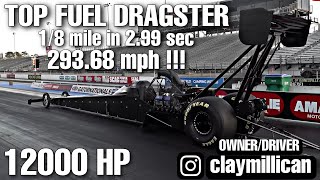 Top Fuel Dragster  INSANE DRAGY TIMES 0293 mph [upl. by Aicenad]