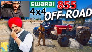 Swaraj 855 4x4 FULLY MODIFIED Tractor🚜 Offroading  BrarTV [upl. by Nuhsed]