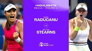 Emma Raducanu vs Peyton Stearns  2024 Seoul Round 1  WTA Match Highlights [upl. by Ihab]