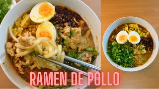 Cómo hacer RAMEN de pollo fácil en casa 🍜 Ramen de pollo con miso [upl. by Gisella]