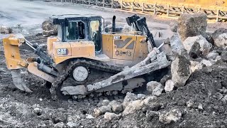 DOZER YOL ÇALIŞMASINDA KAYALARI AÇIYORquotYeni Bölümquot bulldozer dozer liebherr caterpillar komatsu [upl. by Paik726]