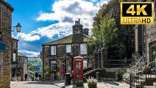 Haworth Village Bronte Country Virtual Exploring Walking Tour West Yorkshire England 4K UK 🇬🇧 [upl. by Gerrard561]