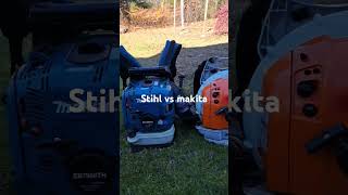 Stihl br600 vs makita eb7660 stihl makita leafblower [upl. by Veleda]