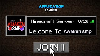 Application for AWAKEN Smp DARKVOIDY07 ProShayan Unstoppablegx [upl. by Eiroc549]