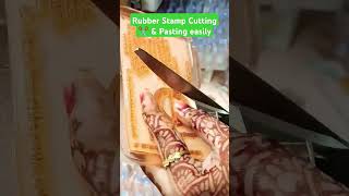 Rubber Stamp Cutting amp Pasting rubberstamp carving stamps viralvideo [upl. by Leima]