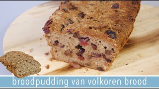 Broodpudding van oud volkoren brood 🍞  RENSKES RECEPTEN [upl. by Erodoeht]