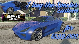 I buy the Dewbauchee Specter custom for 599000 120MPH BLUE BEAST  GTA 5 Online [upl. by Niryt]