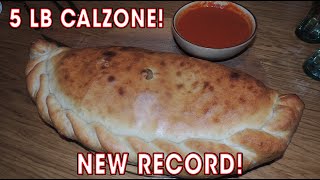 5lb Italian CALZONE Challenge RECORD  Randy Santel [upl. by Hild]