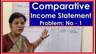 quotComparative Income Statementquot Problem NO  1 in Financial Statement By DrDevika Bhatnagar [upl. by Eerdua299]