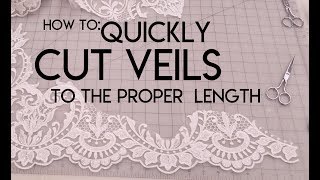 How to quickly cut veils to length DIY veil Bridal shop trick of the trade [upl. by Faro45]