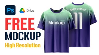 Free TShirt Mockup Template Photoshop High Resolution [upl. by Lledniw]