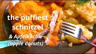 properly puffy schnitzel and the easiest german apple fritters [upl. by Marilin]