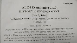 ALIM Examination 2020History amp Environment 2020Question With Answer 2020 [upl. by Shana]