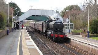 quotThe Great Marquessquot eastbound through Polmont on quotThe Great Britainquot railtour 27413 [upl. by Kcirdot]