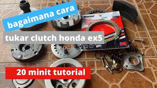 Cara tukar clutch plate ex5  วิธีเปลี่ยนแผ่นครัช ex5  How to change clutch plate ex5 [upl. by Maclaine520]