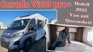 CARADO V339 PRO  Modell 2025  preiswertes VanWohnmobil mit Queensbett  kleine Roomtour [upl. by Scully]