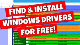 Find amp Install Windows PC Drivers AUTOMATICALLY For Free [upl. by Lunneta]