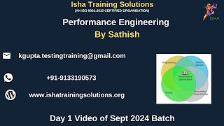 Performance Engineering Day 1 on 20th Sept 2024ContactWhatsApp us at 918019952427 to enroll [upl. by Moira744]