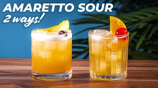 How to Make an Amaretto Sour 2 Ways  Jeffery Morgenthaler Amaretto Sour  Bartending 101 [upl. by Haukom]