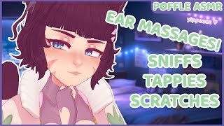 ASMR Catgirl Sniffs Taps Scratchs amp Ear Massages You To Sleep ♥ [upl. by Ayocal]