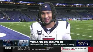 CJ Stroud speaks to SVP after the win over the Indianapolis Colts [upl. by Maris]