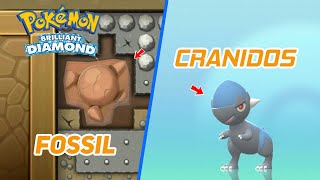 How To Get Cranidos Pokemon Brilliant Diamond [upl. by Ayekehs207]