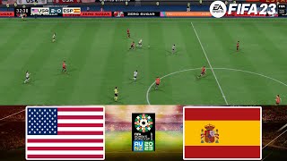 FIFA 23  USA vs Spain 12122024  FIFA Womens World Cup 2023  Gameplay PS  Full Match [upl. by Eatnhoj]