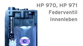 HP 970 HP 971 nachfüllen  Wie funktioniert das Federventil im Tintenauslass [upl. by Hoffman]