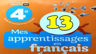 mes apprentissages en français page 13 4ème année primaire [upl. by Alyos]