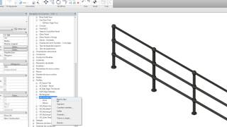 Revit Barandilla  Familia de perfil [upl. by Alexandre408]