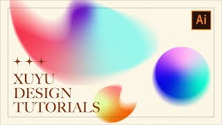 🔋Radial Blur And Freeform Gradient With Adobe Illustrator  XUYU Design Tutorials For Beginner [upl. by Seidel471]