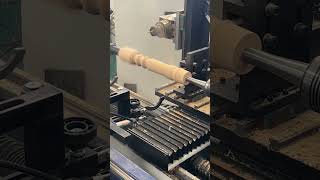 Four function automatic feeding CNC woodworking lathe can process wooden table legs in one go wood [upl. by Tatman]