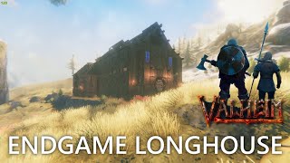 Valheim EndGame Longhouse Build [upl. by Pitarys]