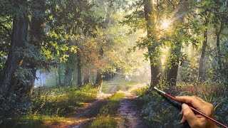 quotMorning glowquot Acrylic painting Artist  Viktor Yushkevich 154 [upl. by Knut]