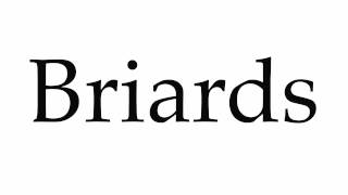 How to Pronounce Briards [upl. by Dlanod]