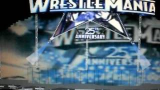 WRESTLE MANIA 25 SET WITH OPENING VIDEO AND LOGO LOOP [upl. by Trudie]