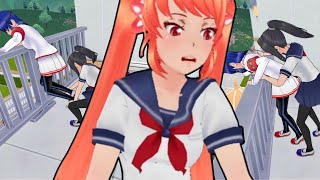 PUSHING STUDENTS from the ROOFTOP in YanChan 141 MOD Yandere Simulator Fan Game for Android [upl. by Espy]