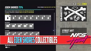 Need For Speed Heat ALL COLLECTIBLES Locations Eden Shores [upl. by Lekkim84]