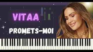 VITAA  Prometsmoi Piano Tutorial  PARTITIONS  LYRICS vitaa [upl. by Adnolor]