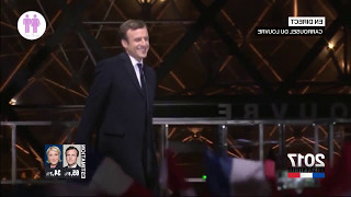 Emmanuel Macron  Belmondo  Le Professionnel au Louvre 2017 [upl. by Dorren269]