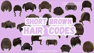 Berry Avenue Codes Short Brown Hair P1 🤎 Bloxburg Hair Brookhaven bini roblox hair face brown [upl. by Rosemonde205]