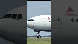 Delta Boeing 777 take off From Amsterdam [upl. by Naihtniroc]