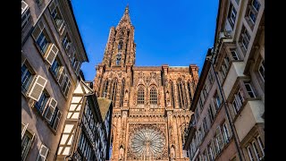 Cloches de la cathédrale de Strasbourg à 1900 Bells Glockengeläut Alsace France [upl. by Pandora435]